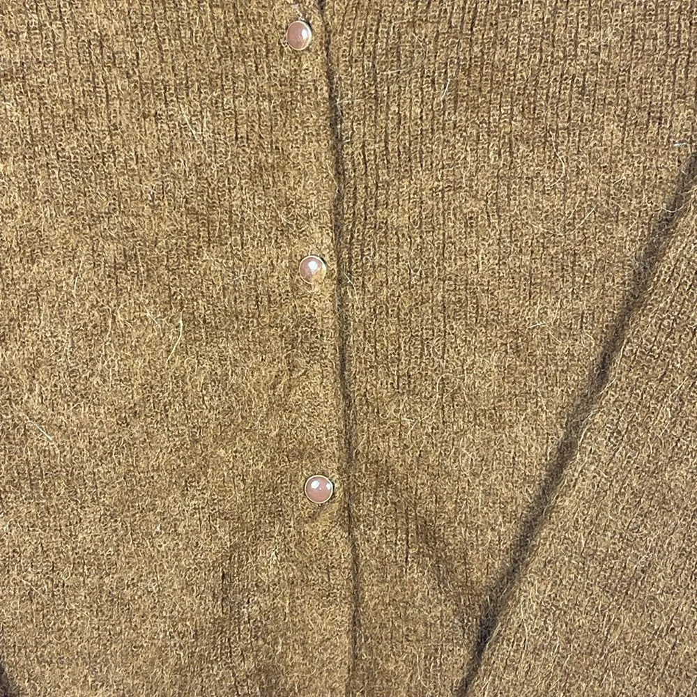 Sezane Super Kid Mohair and Alpaca mix Cardigan. Carolyn Kennedy, French girl - Picture 4 of 6
